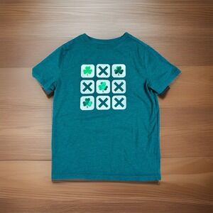 Cat and Jack boy's novelty tee shirt with shamrocks cotton poly.  Size M 8